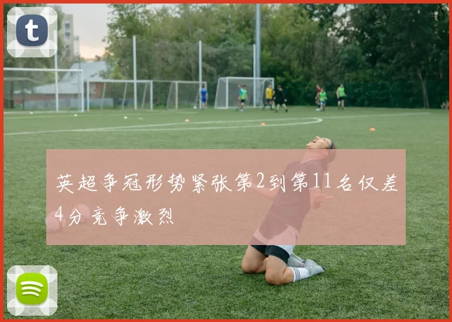 英超争冠形势紧张第2到第11名仅差4分竞争激烈